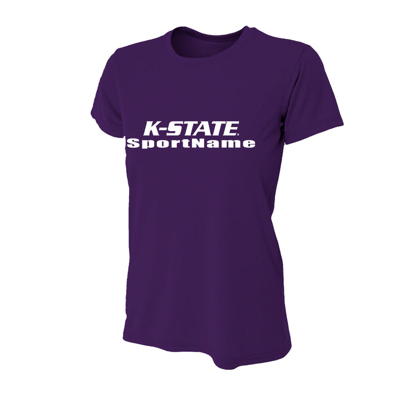 Women's Performance T-Shirt - Purple - Logo Text Drop